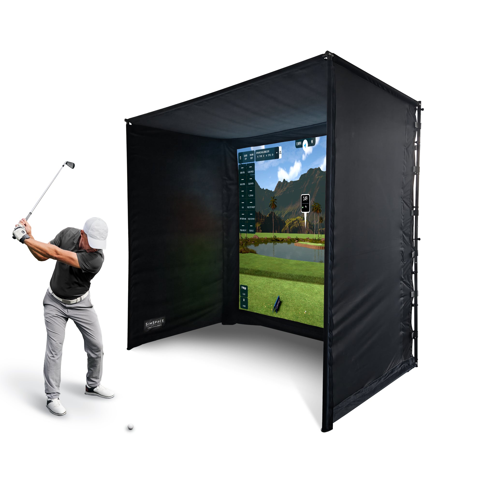Uneekor EYE XO2 SimSpace Golf Simulator Package