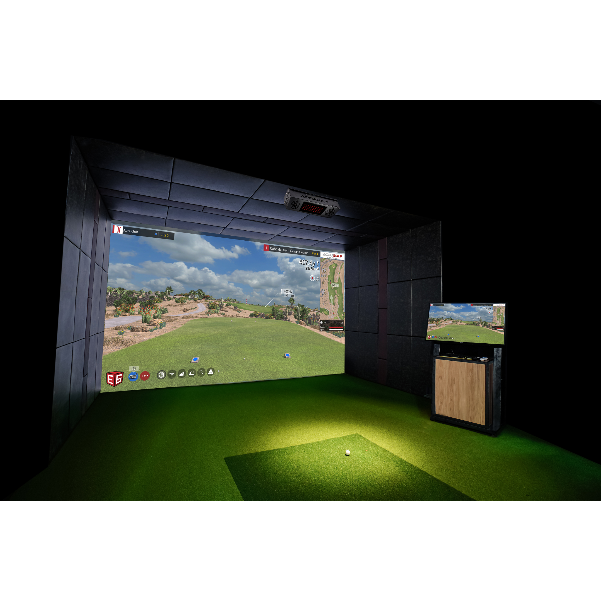 AccuGolf Hawkeye SIG 10 Golf Simulator Package