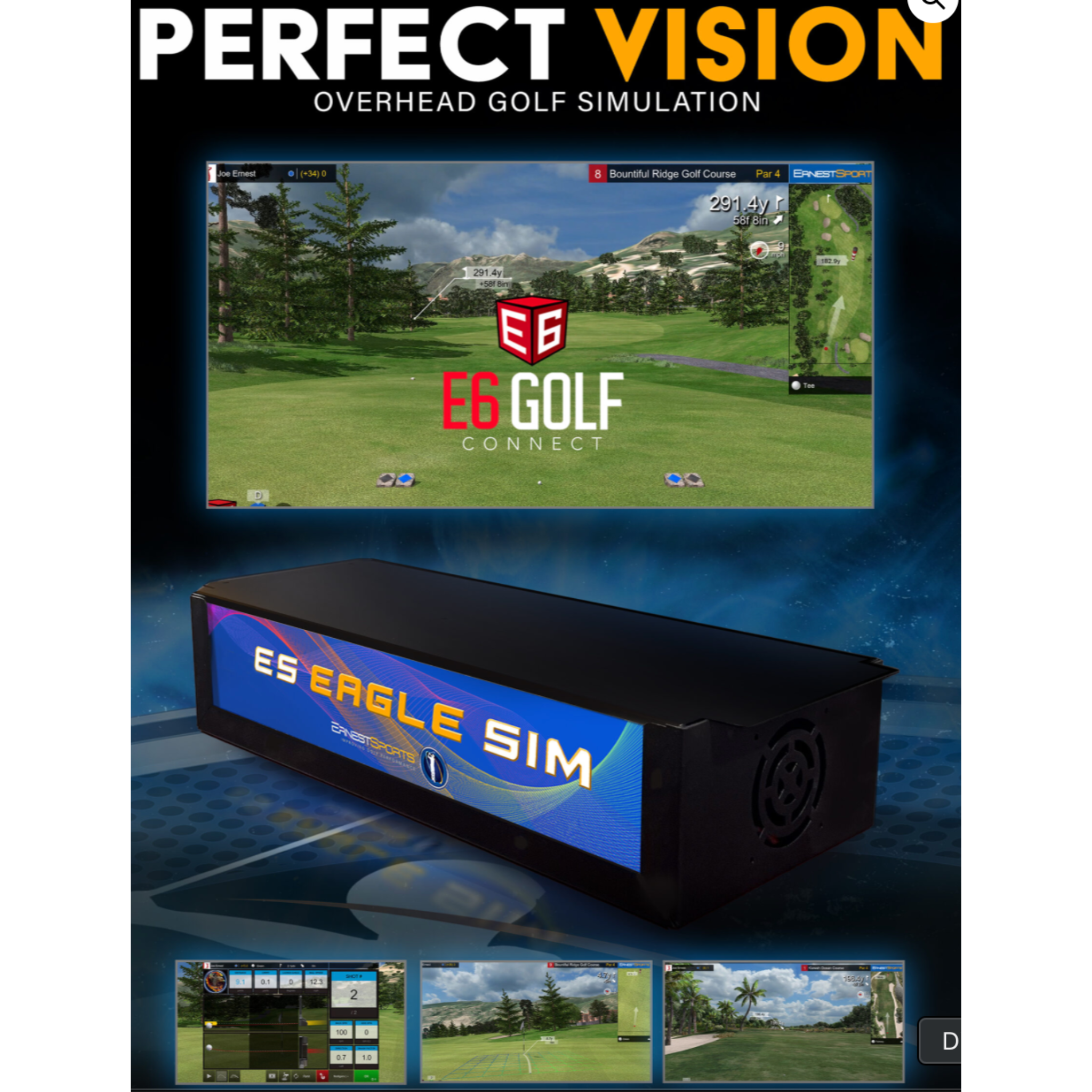 ErnestSports ES Eagle Sim Golf Launch Monitor
