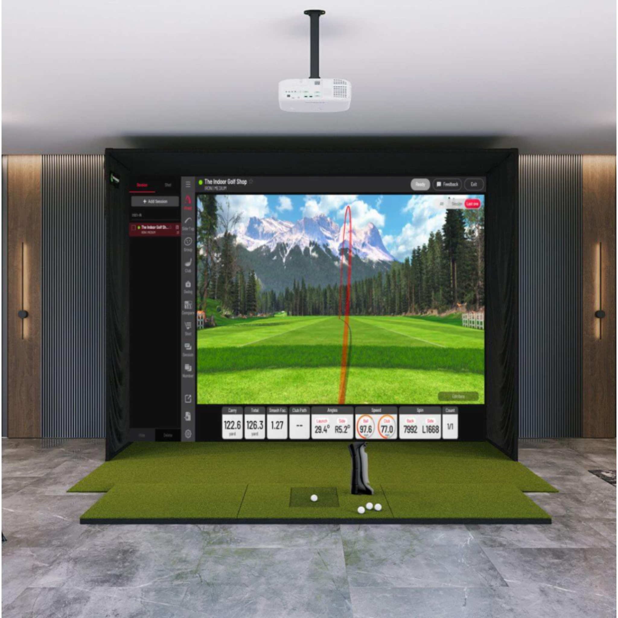 Uneekor EYE Mini SIG12 Golf Simulator Package