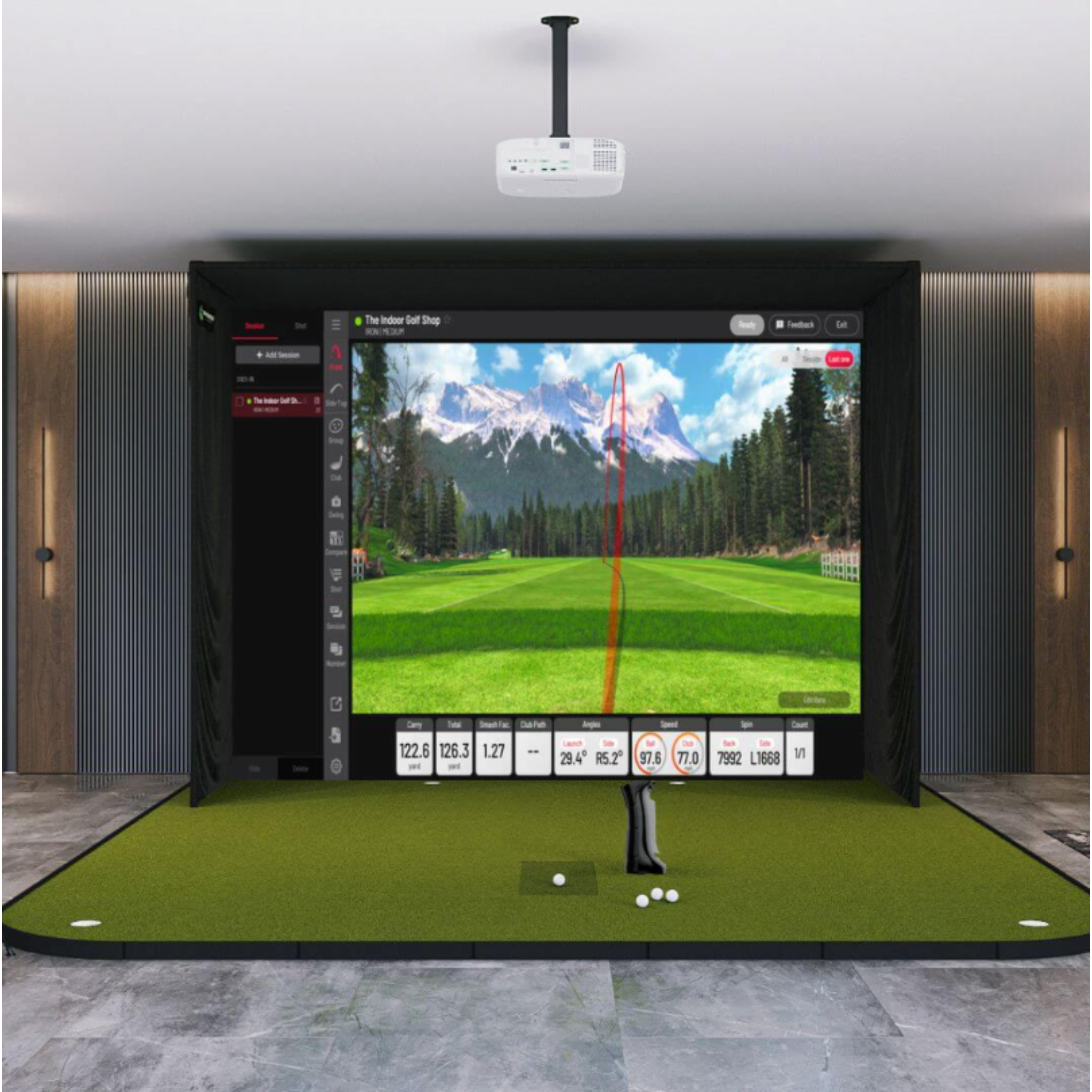 Uneekor EYE Mini SIG12 Golf Simulator Package