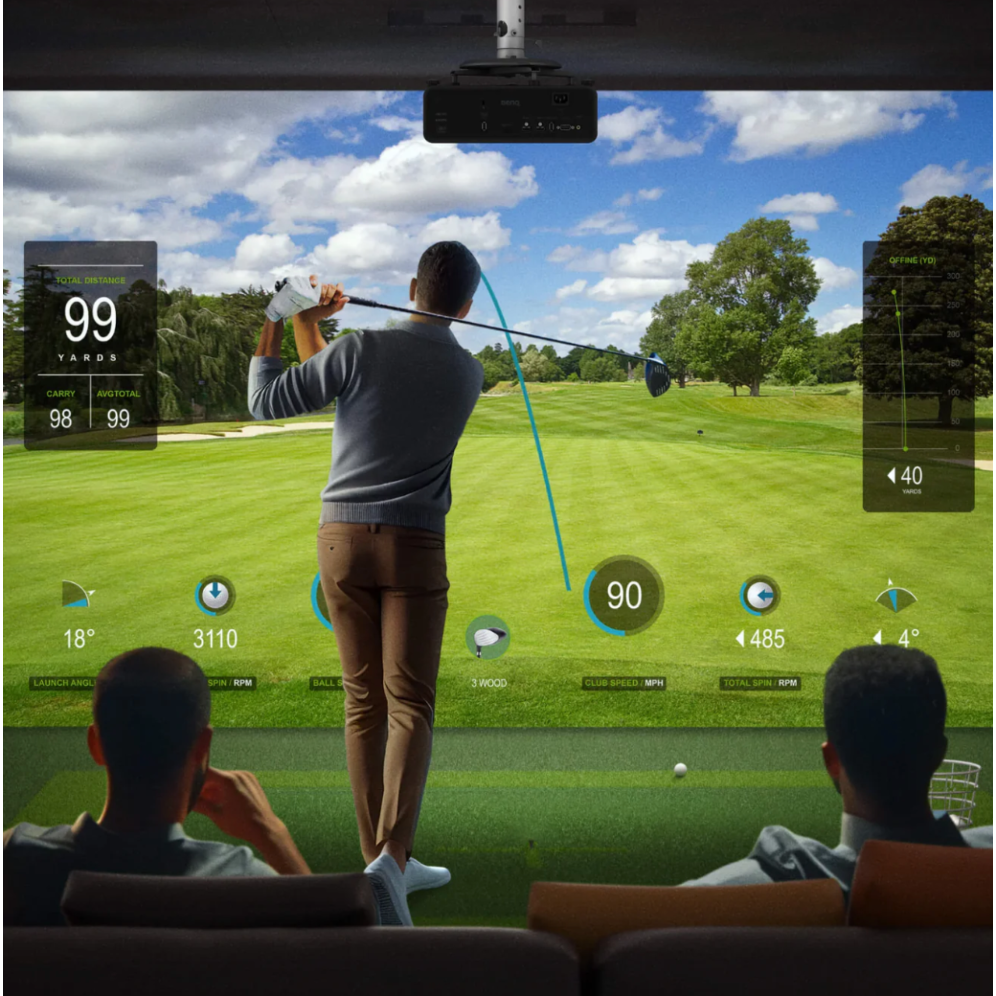 BenQ AK700ST 4000-Lumen 4K Short Throw Golf Simulator Projector