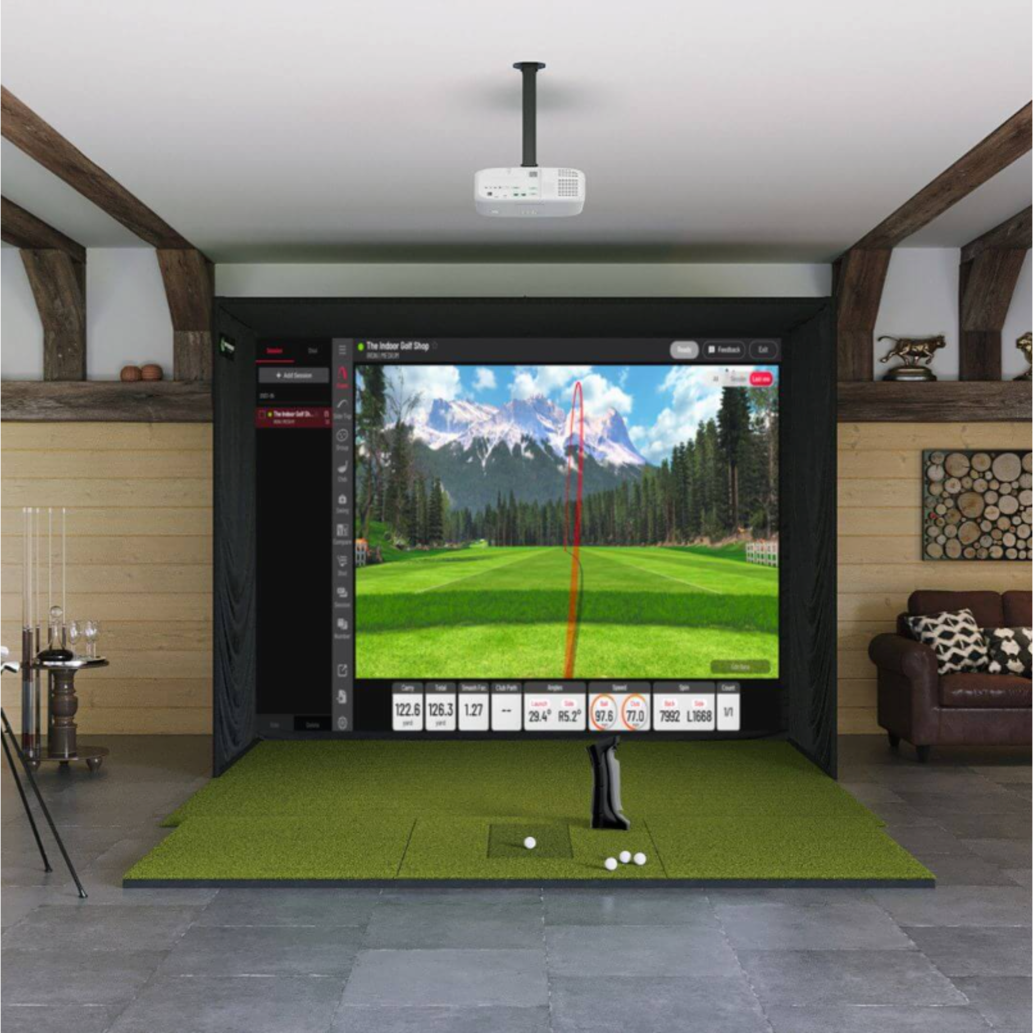 Uneekor EYE Mini SIG10 Golf Simulator Package