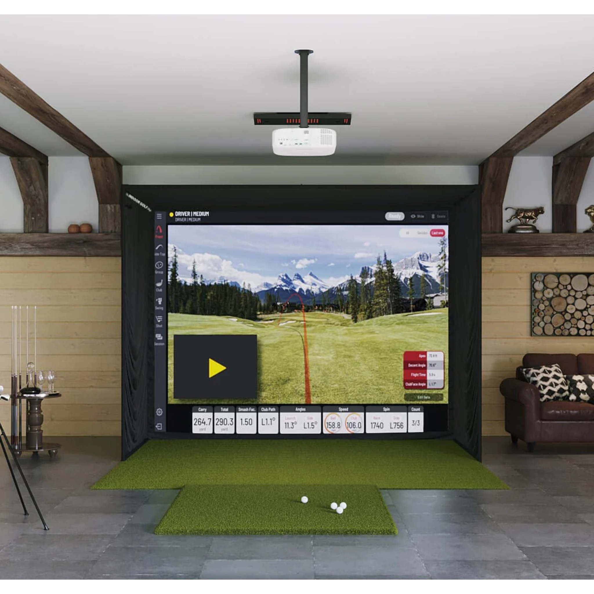 Uneekor EYE XO SIG10 Golf Simulator Package