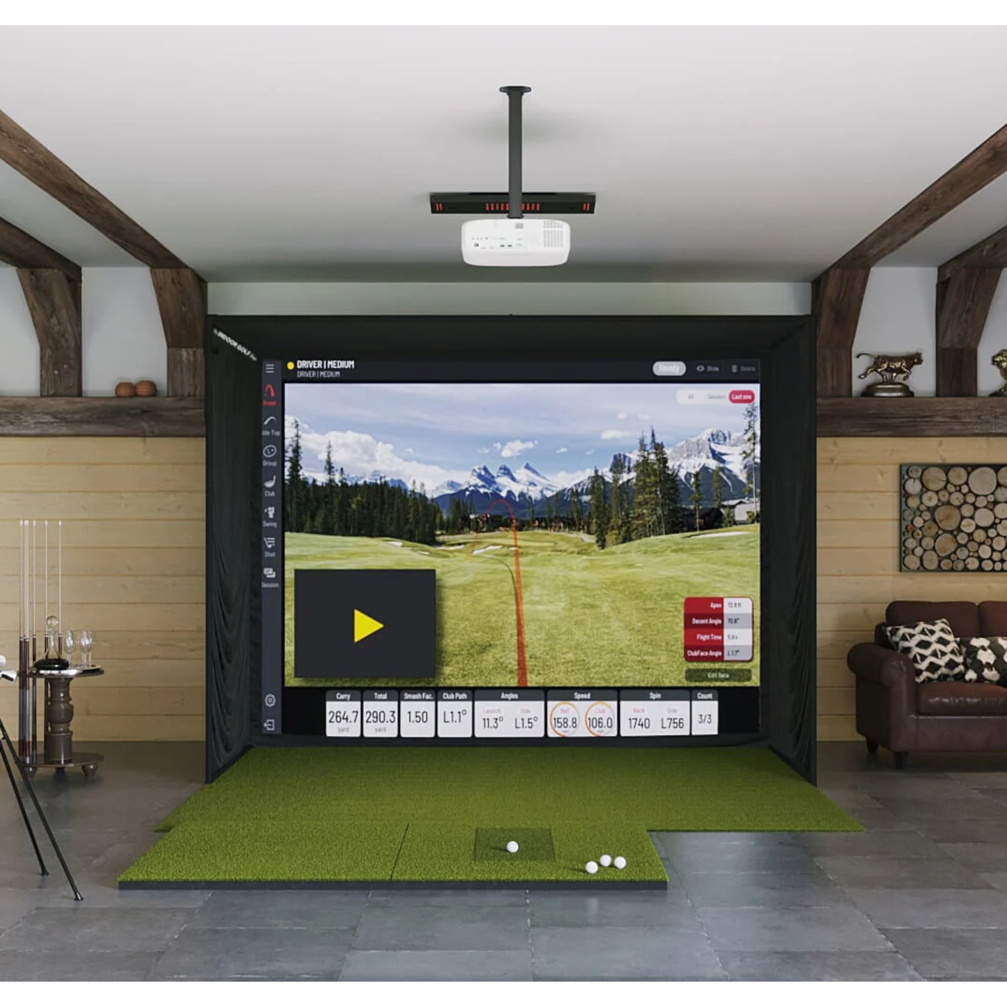 Uneekor EYE XO SIG10 Golf Simulator Package