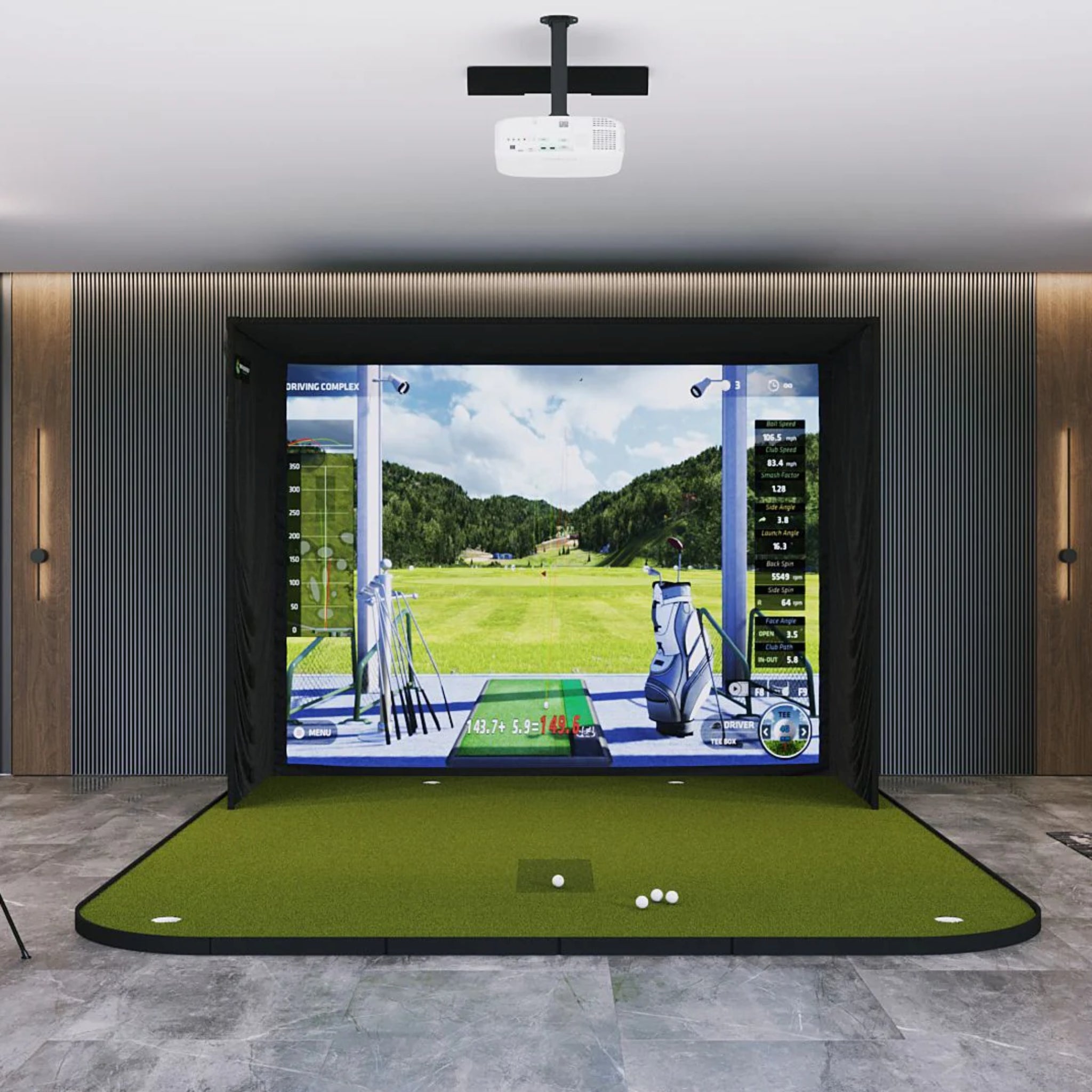 Uneekor QED SIG10 Golf Simulator Package