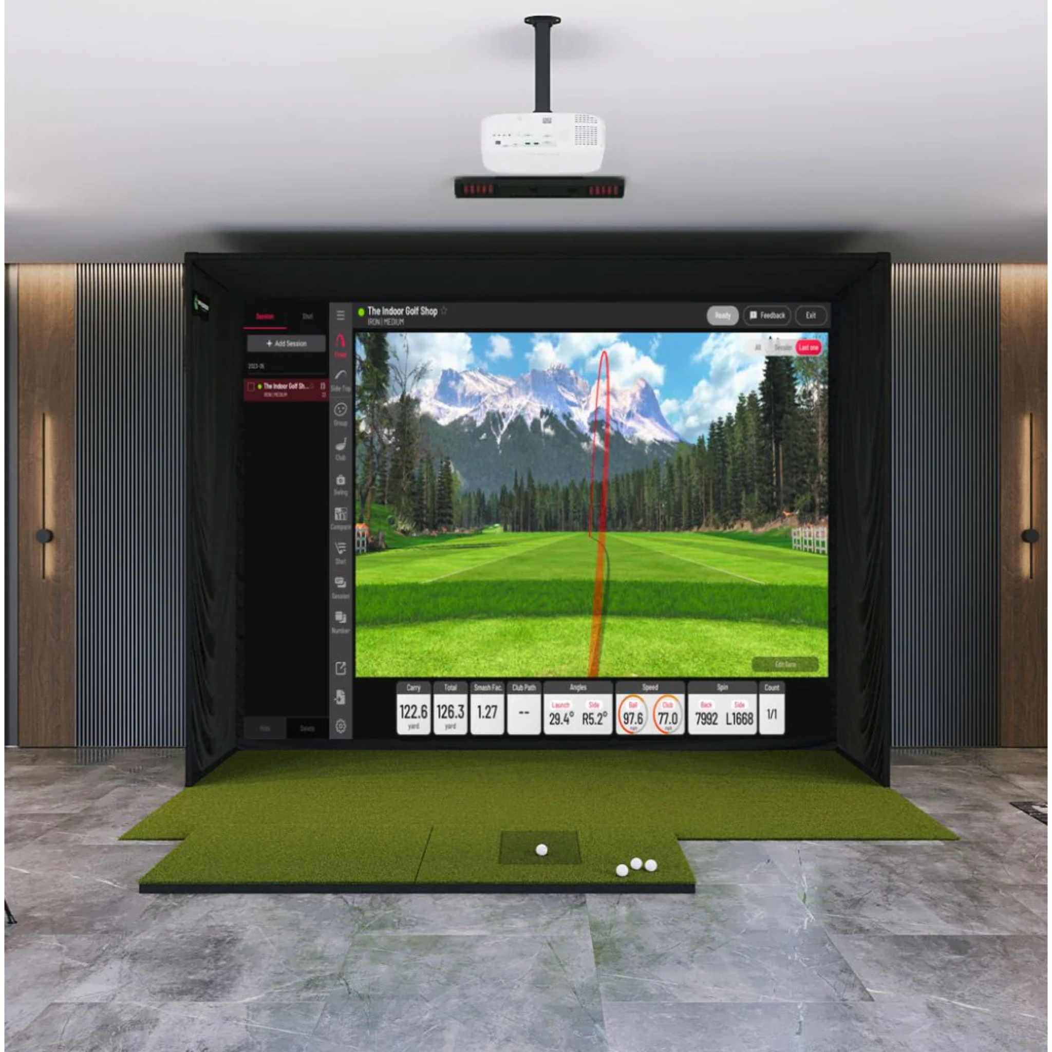 Uneekor EYE XO2 SIG12 Golf Simulator Package