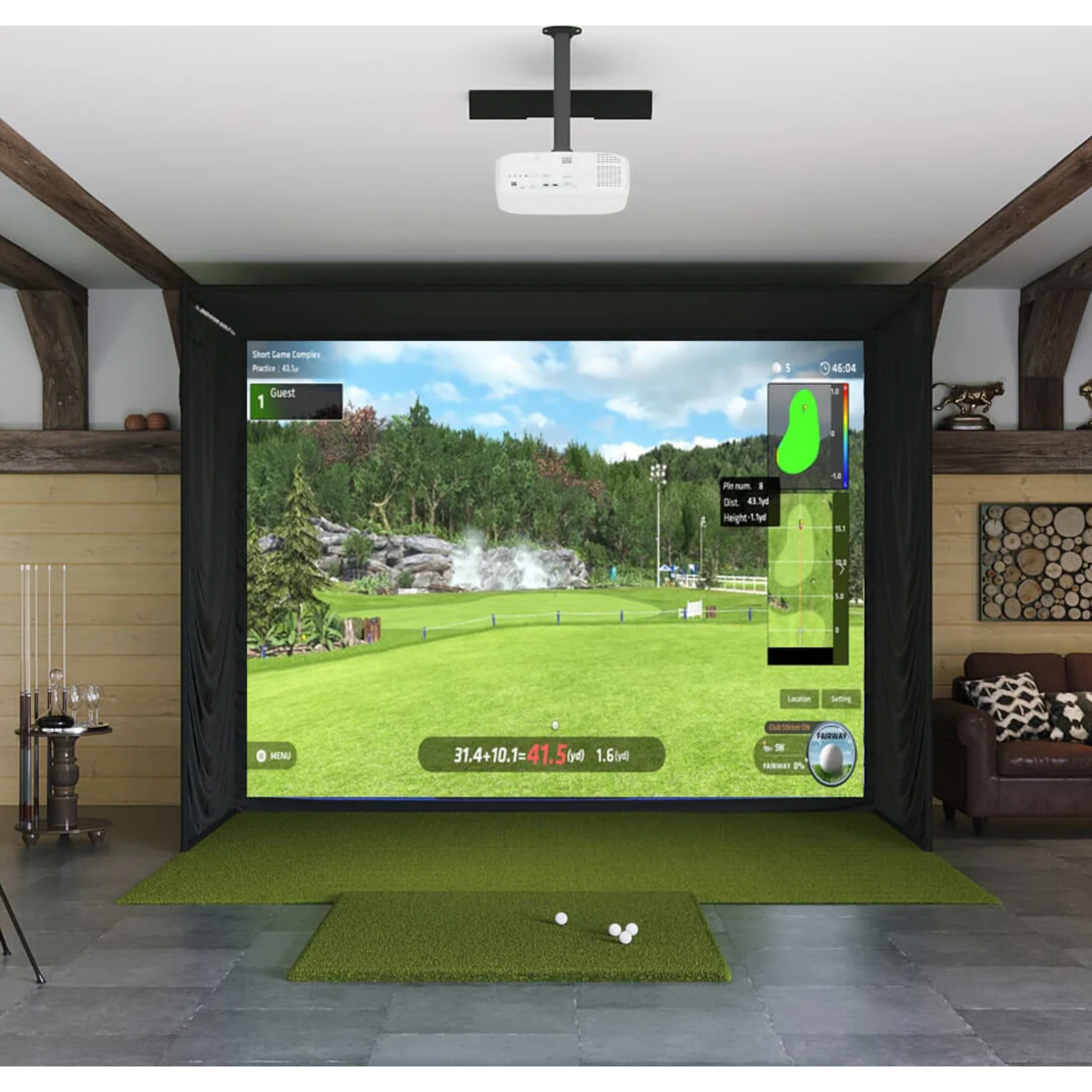 Uneekor QED SIG12 Golf SImulator Package